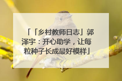 「乡村教师日志」郭泽宇：开心助学，让每粒种子长成最好模样