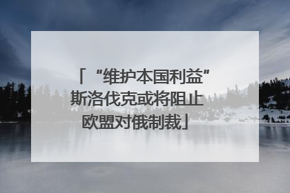 “维护本国利益” 斯洛伐克或将阻止欧盟对俄制裁