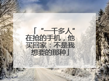 “一千多人”在抢的手机，他买回家：不是我想要的那种
