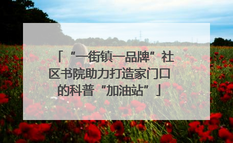 “一街镇一品牌”社区书院助力打造家门口的科普“加油站”