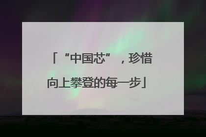 “中国芯”，珍惜向上攀登的每一步