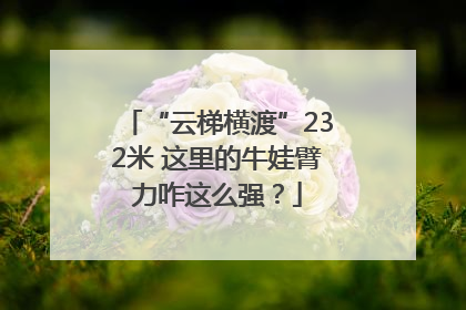 “云梯横渡”232米 这里的牛娃臂力咋这么强？
