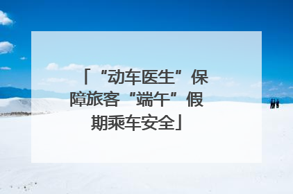 “动车医生”保障旅客“端午”假期乘车安全