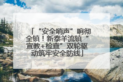 “安全哨声”响彻全镇！新泰羊流镇“宣教+检查”双轮驱动筑牢安全防线
