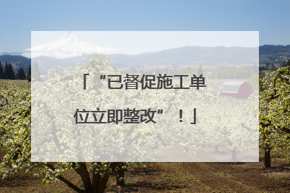 “已督促施工单位立即整改”！