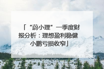 “蔚小理”一季度财报分析：理想盈利稳健 小鹏亏损收窄