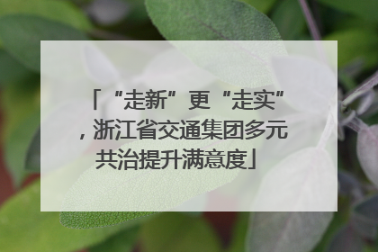 “走新”更“走实”，浙江省交通集团多元共治提升满意度