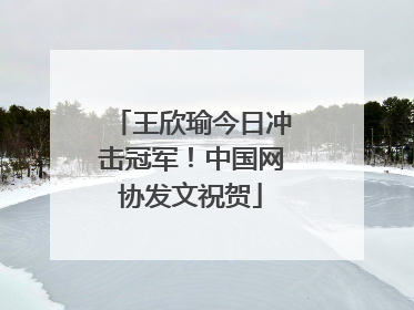 王欣瑜今日冲击冠军！中国网协发文祝贺