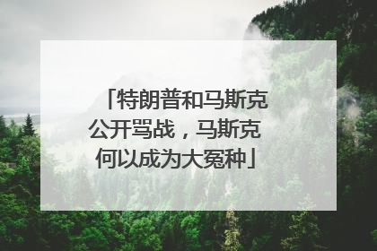 特朗普和马斯克公开骂战，马斯克何以成为大冤种