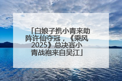 白娘子携小青来助阵许仙夺冠，《乘风2025》总决赛小青战袍来自吴江
