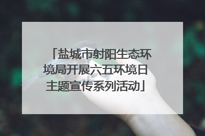 盐城市射阳生态环境局开展六五环境日主题宣传系列活动