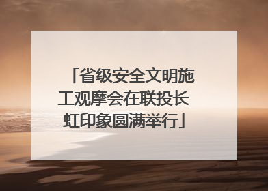 省级安全文明施工观摩会在联投长虹印象圆满举行