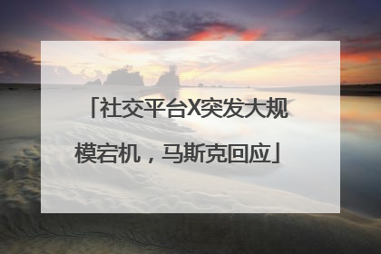 社交平台X突发大规模宕机，马斯克回应