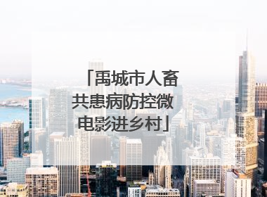 禹城市人畜共患病防控微电影进乡村