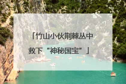 竹山小伙荆棘丛中救下“神秘国宝”