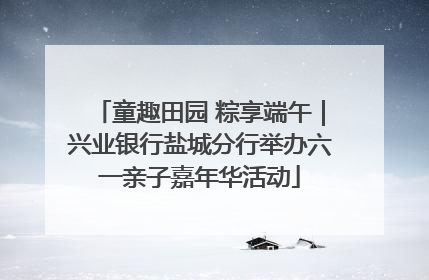 童趣田园 粽享端午｜兴业银行盐城分行举办六一亲子嘉年华活动