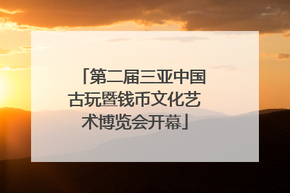 第二届三亚中国古玩暨钱币文化艺术博览会开幕