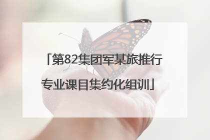 第82集团军某旅推行专业课目集约化组训