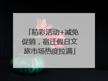 精彩活动+减免促销，宿迁假日文旅市场热度拉满