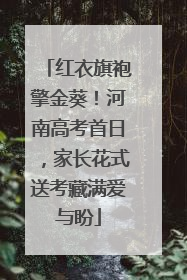 红衣旗袍擎金葵！河南高考首日，家长花式送考藏满爱与盼