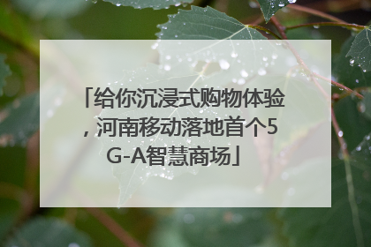 给你沉浸式购物体验，河南移动落地首个5G-A智慧商场