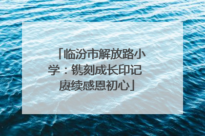 临汾市解放路小学：镌刻成长印记 赓续感恩初心