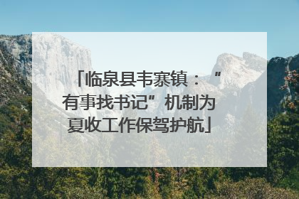临泉县韦寨镇：“有事找书记”机制为夏收工作保驾护航