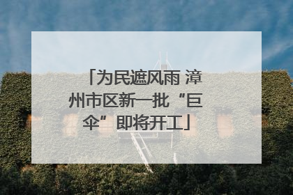 为民遮风雨 漳州市区新一批“巨伞”即将开工
