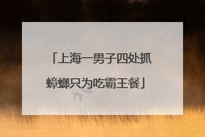 上海一男子四处抓蟑螂只为吃霸王餐