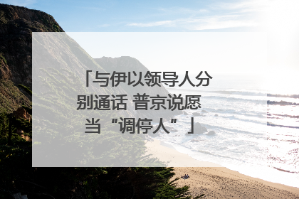 与伊以领导人分别通话 普京说愿当“调停人”