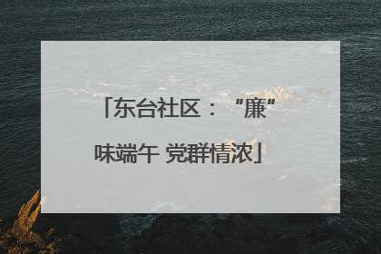 东台社区：“廉”味端午 党群情浓