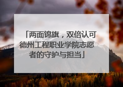 两面锦旗，双倍认可德州工程职业学院志愿者的守护与担当