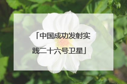 中国成功发射实践二十六号卫星