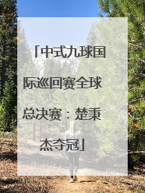 中式九球国际巡回赛全球总决赛：楚秉杰夺冠