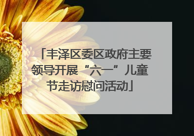 丰泽区委区政府主要领导开展“六一”儿童节走访慰问活动