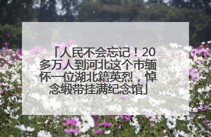 人民不会忘记！20多万人到河北这个市缅怀一位湖北籍英烈，悼念缎带挂满纪念馆