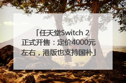 任天堂Switch 2正式开售：定价4000元左右，港版也支持国补