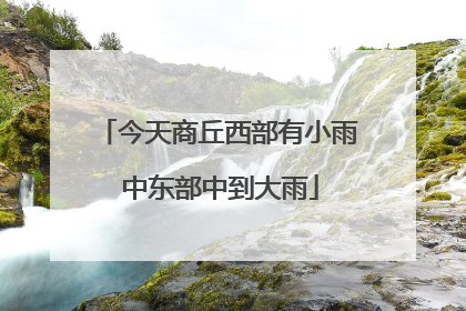 今天商丘西部有小雨 中东部中到大雨