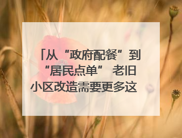从“政府配餐”到“居民点单” 老旧小区改造需要更多这样的“制度电梯”｜封面评论
