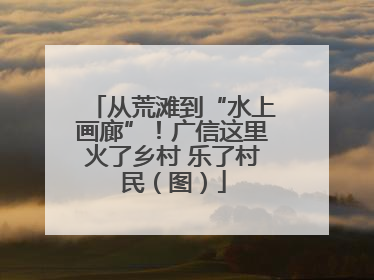 从荒滩到“水上画廊”！广信这里火了乡村 乐了村民（图）