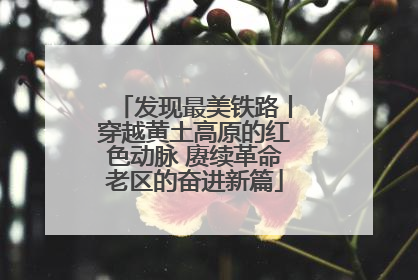 发现最美铁路丨穿越黄土高原的红色动脉 赓续革命老区的奋进新篇