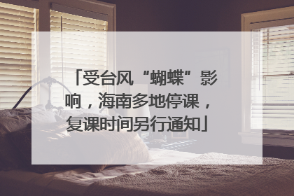 受台风“蝴蝶”影响，海南多地停课，复课时间另行通知
