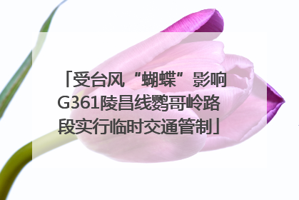 受台风“蝴蝶”影响 G361陵昌线鹦哥岭路段实行临时交通管制