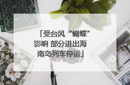 受台风“蝴蝶”影响 部分进出海南岛列车停运