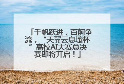 千帆跃进，百舸争流，“天翼云息壤杯”高校AI大赛总决赛即将开启！