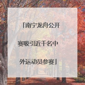 南宁龙舟公开赛吸引近千名中外运动员参赛