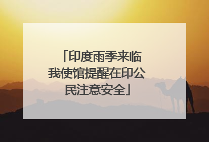 印度雨季来临 我使馆提醒在印公民注意安全