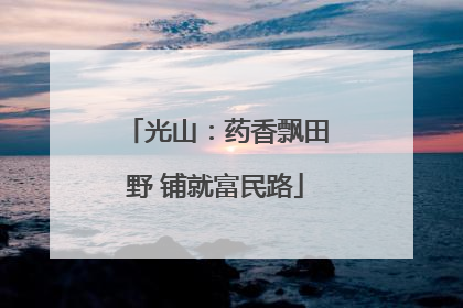 光山：药香飘田野 铺就富民路