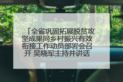 全省巩固拓展脱贫攻坚成果同乡村振兴有效衔接工作动员部署会召开 吴晓军主持并讲话 罗东川作安排部署
