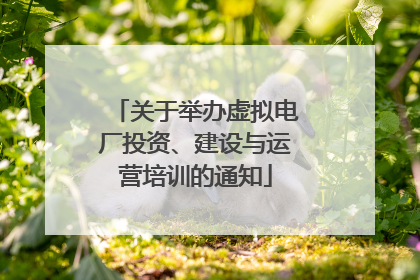 关于举办虚拟电厂投资、建设与运营培训的通知